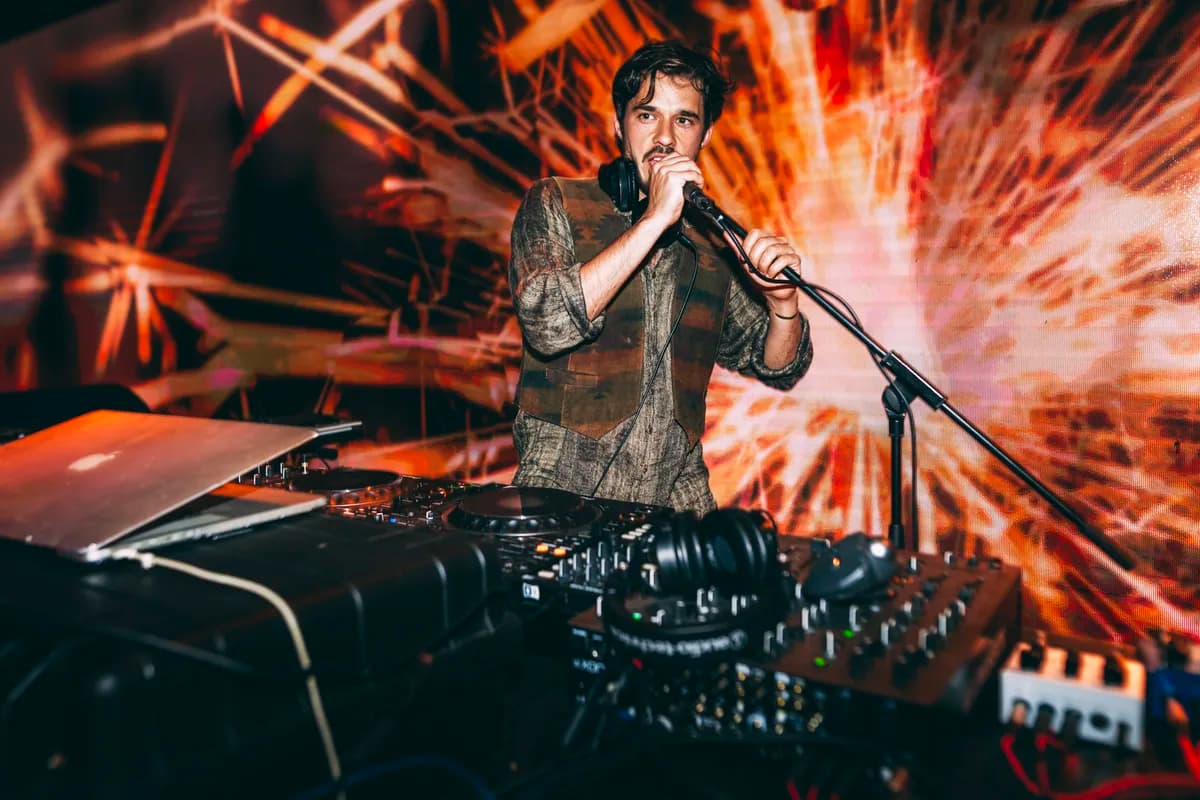 DJ with microphone